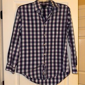 Lands’ End Men’s Button Up 100% Baumwolle cotton size  neck 16- sleeve 33